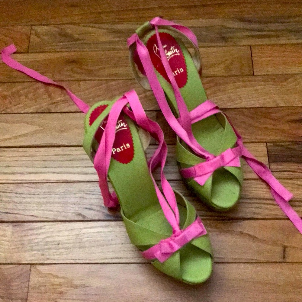 Christian Louboutin platform espadrilles size 40
